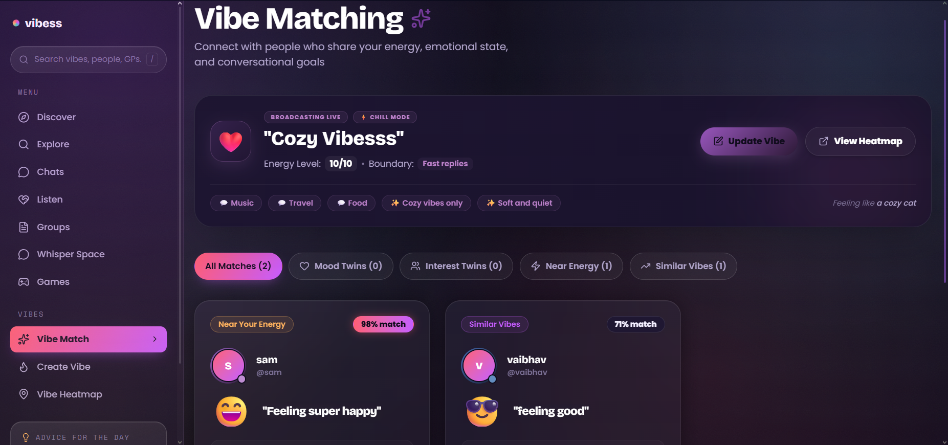 Vibess screenshot 6